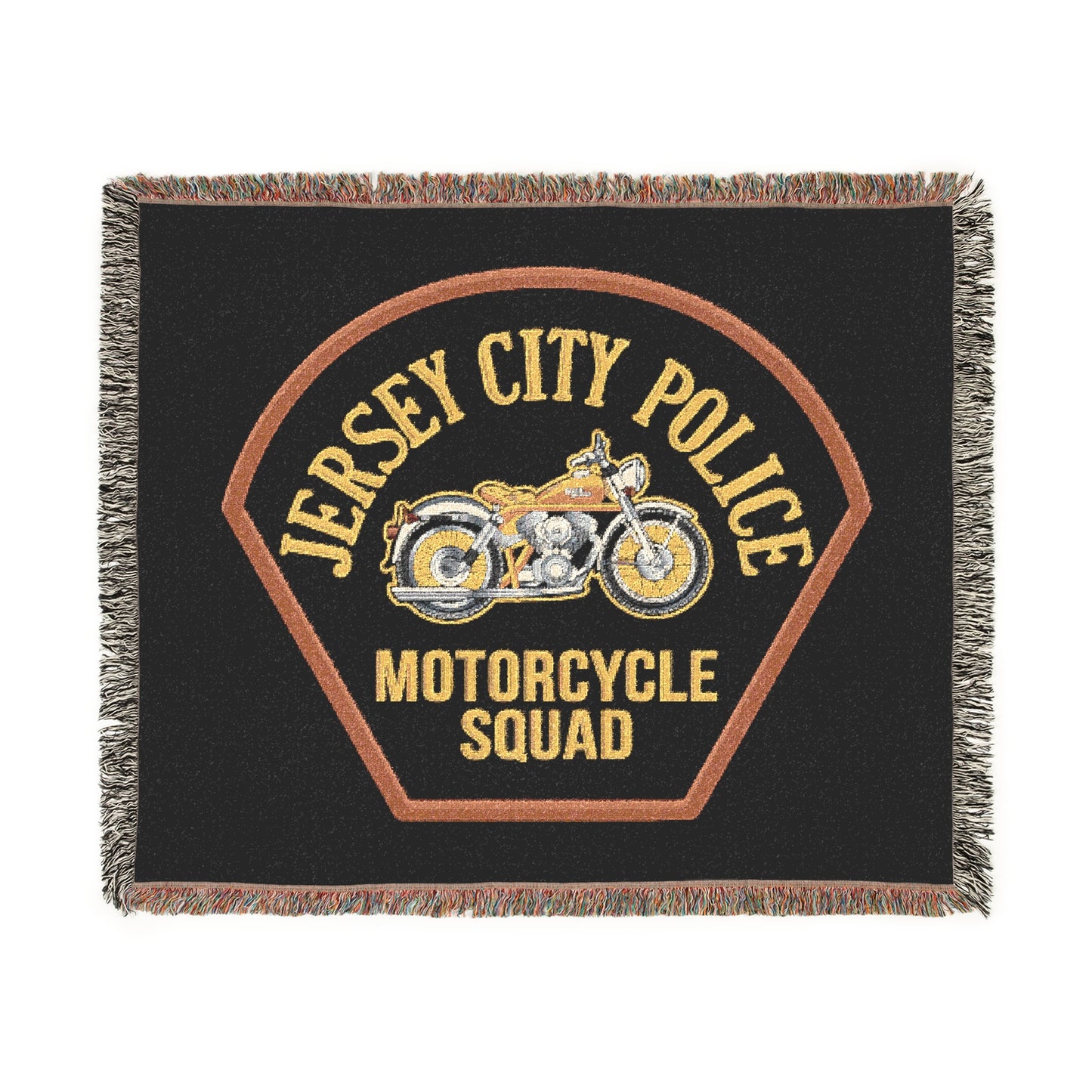 Jersey City Police Motorcycle Squad Woven Blanket