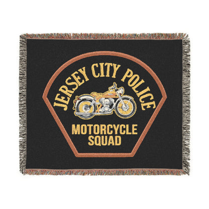 Jersey City Police Motorcycle Squad Woven Blanket