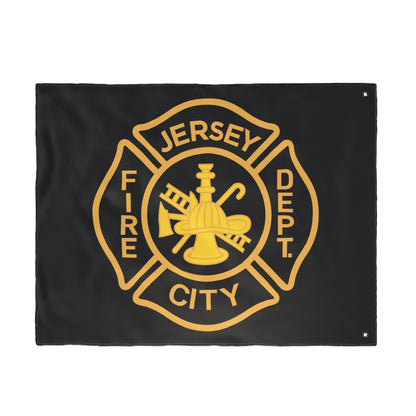 Jersey City Fire Dept Maltese Cross Double-Sided Flag