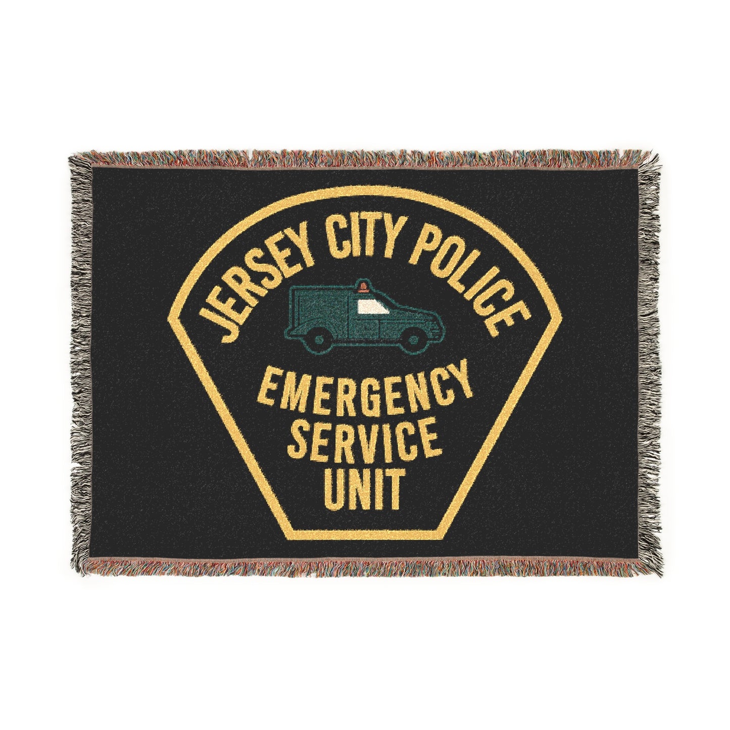Jersey City Police Vintage Emergency Service Unit Woven Blanket