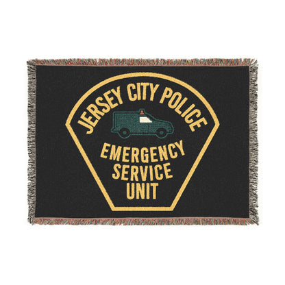 Jersey City Police Vintage Emergency Service Unit Woven Blanket