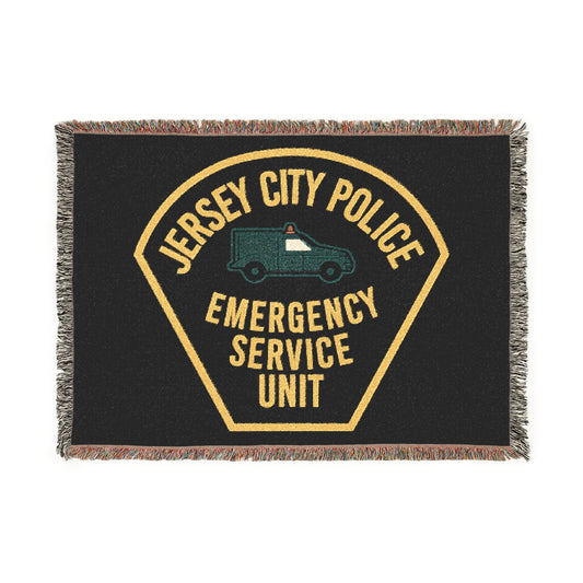 Jersey City Police Vintage Emergency Service Unit Woven Blanket