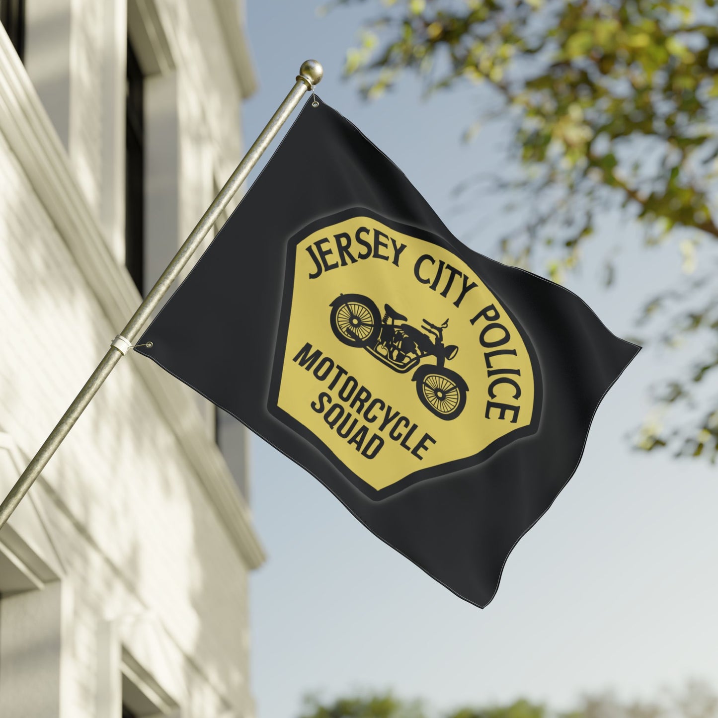 Jersey City Police Motorcycle Squad Original Patch Flag
