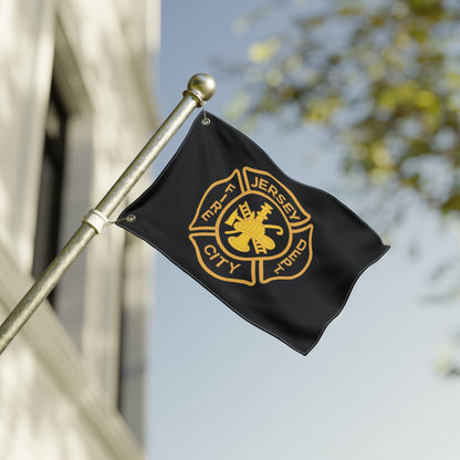Jersey City Fire Dept Maltese Cross Double-Sided Flag