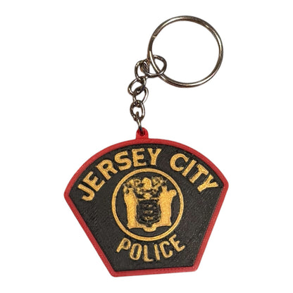 Jersey City Police Patch Keychain
