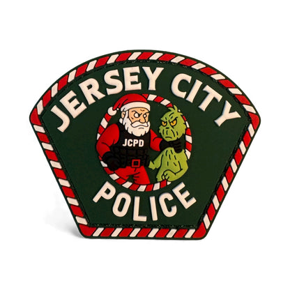 Santa and The Grinch Christmas PVC Patch