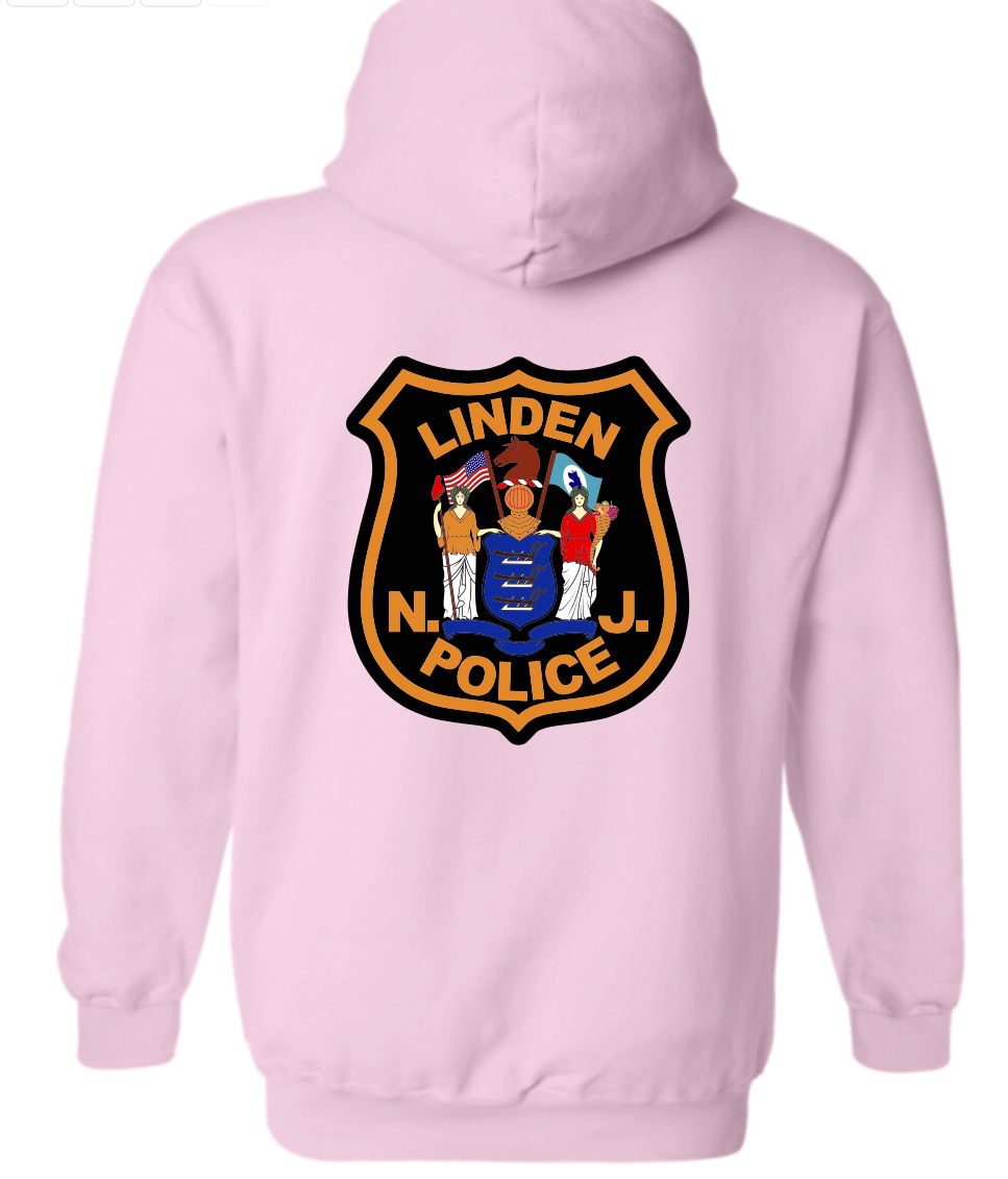 LINDEN PD BLUE LINE FLAG HOODED SWEATSHIRT