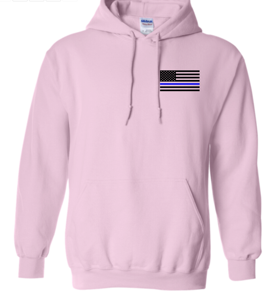 LINDEN PD BLUE LINE FLAG HOODED SWEATSHIRT