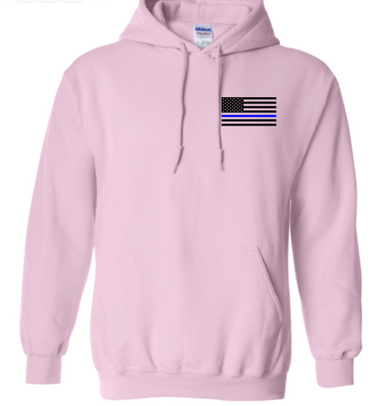LINDEN PD BLUE LINE FLAG HOODED SWEATSHIRT