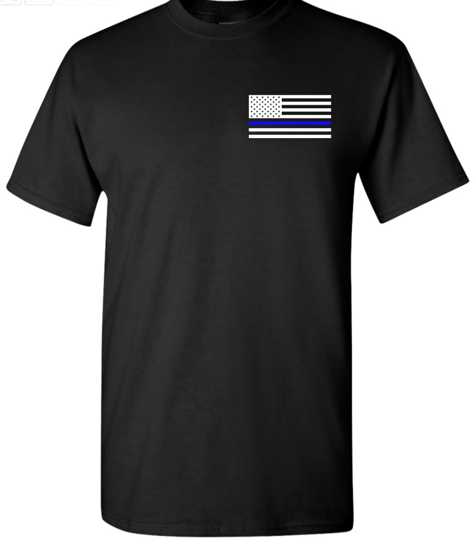 LINDEN PD BLUE LINE FLAG TSHIRT